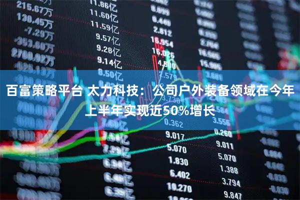 百富策略平台 太力科技：公司户外装备领域在今年上半年实现近50%增长