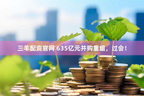 三羊配资官网 635亿元并购重组，过会！